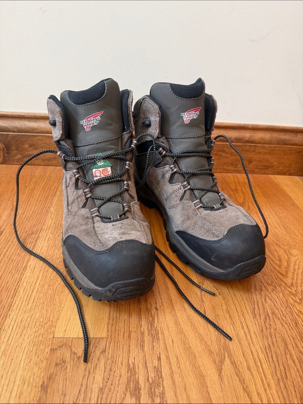 Red Wing Truhiker Waterproof Steel Toe Lace Up Boots Gray/BLK Style 3561 Sz 11.5